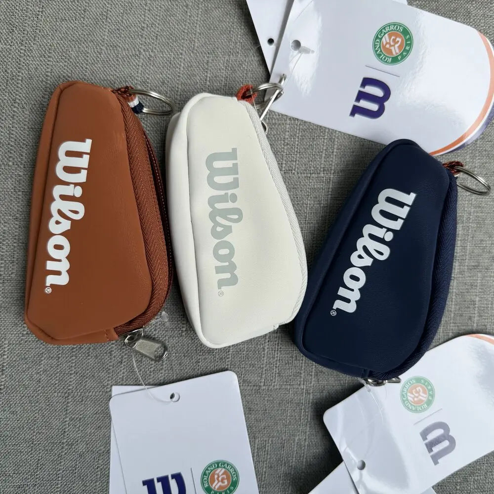 Wilson 2024 ROLAND GARROS KEY CHAIN BAG French Open Orange White Handheld Mini Tennis Key Pack RG