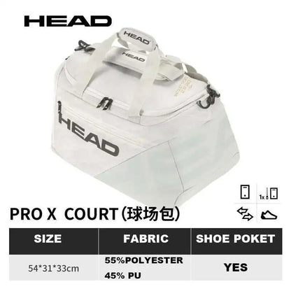 HEAD Tennis Backpack Djokovic Tennis  Bag Tennis Racket Padel Badminton Sport Bag Padel Tenis PRO X HEAD BACKPACK 28L YUBK COURT