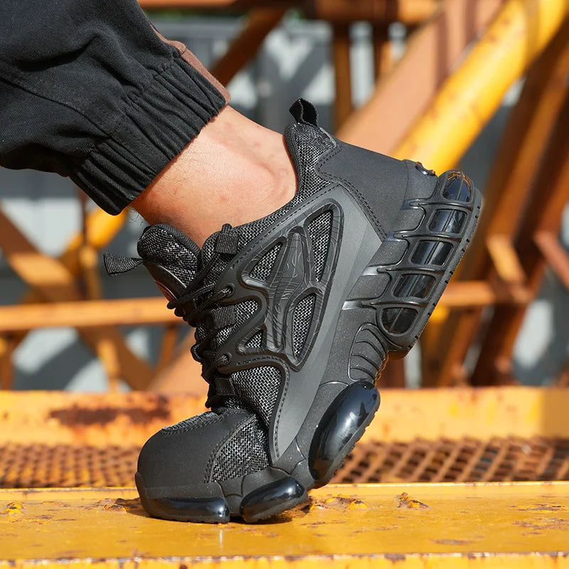 Lightweight Safety Shoes Mens Work Shoes Steel Toe Cap Work Boots Hiking Sneakers Man Women Breathable Shoes Construction Shoes