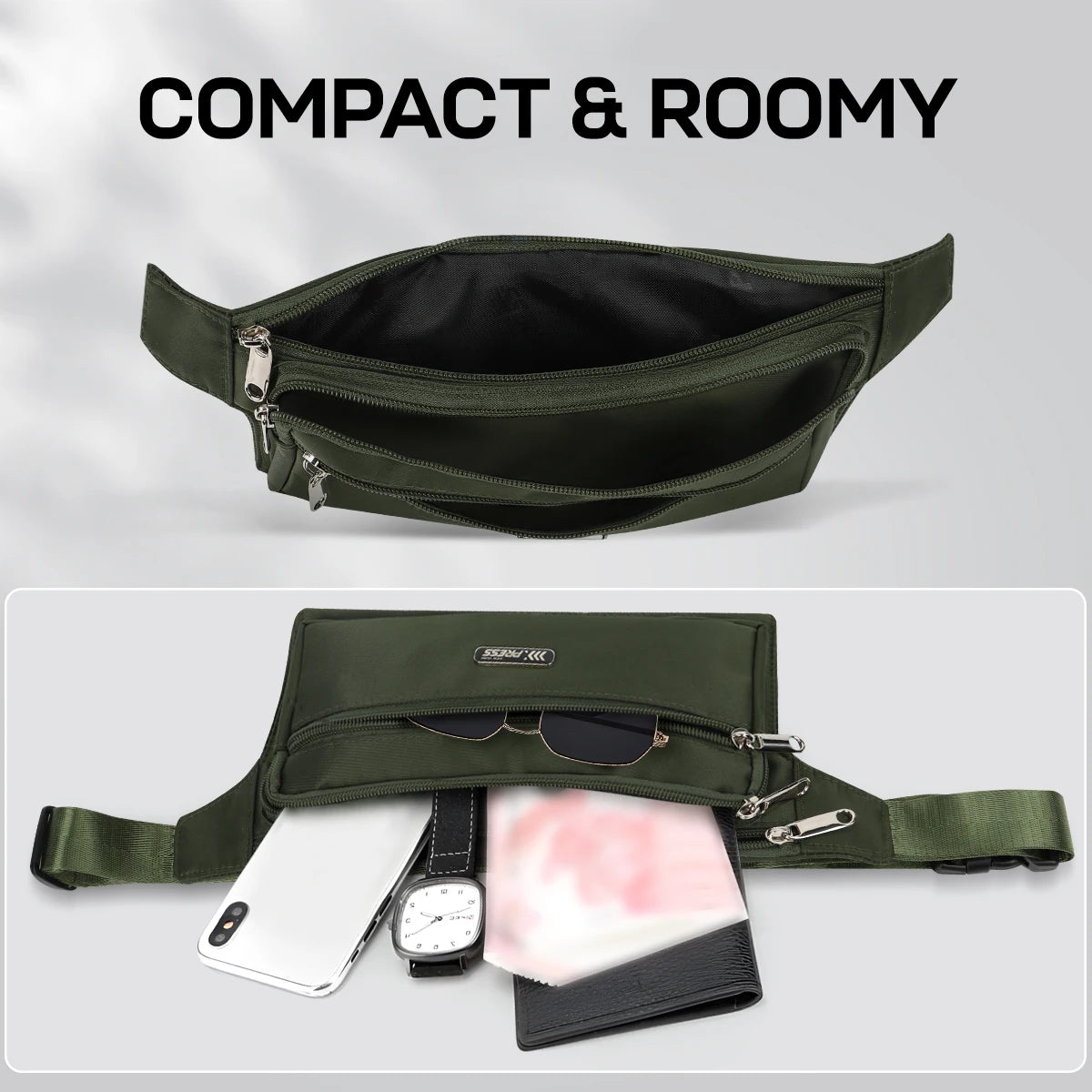 Outdoor Running Hiking Fitness Waist Bag Ultra-thin Mobile Phone Elastic Sports Men Belt Bag Close-fitting Mobile Phone Bags