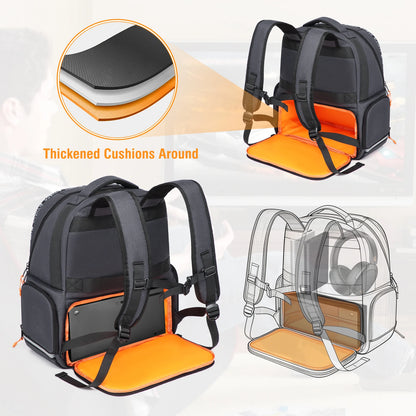 Backpack Compatible with Xbox Series X/S Console Bag with Separate Storage Room Console Headset Pockets for Gaming Accessories