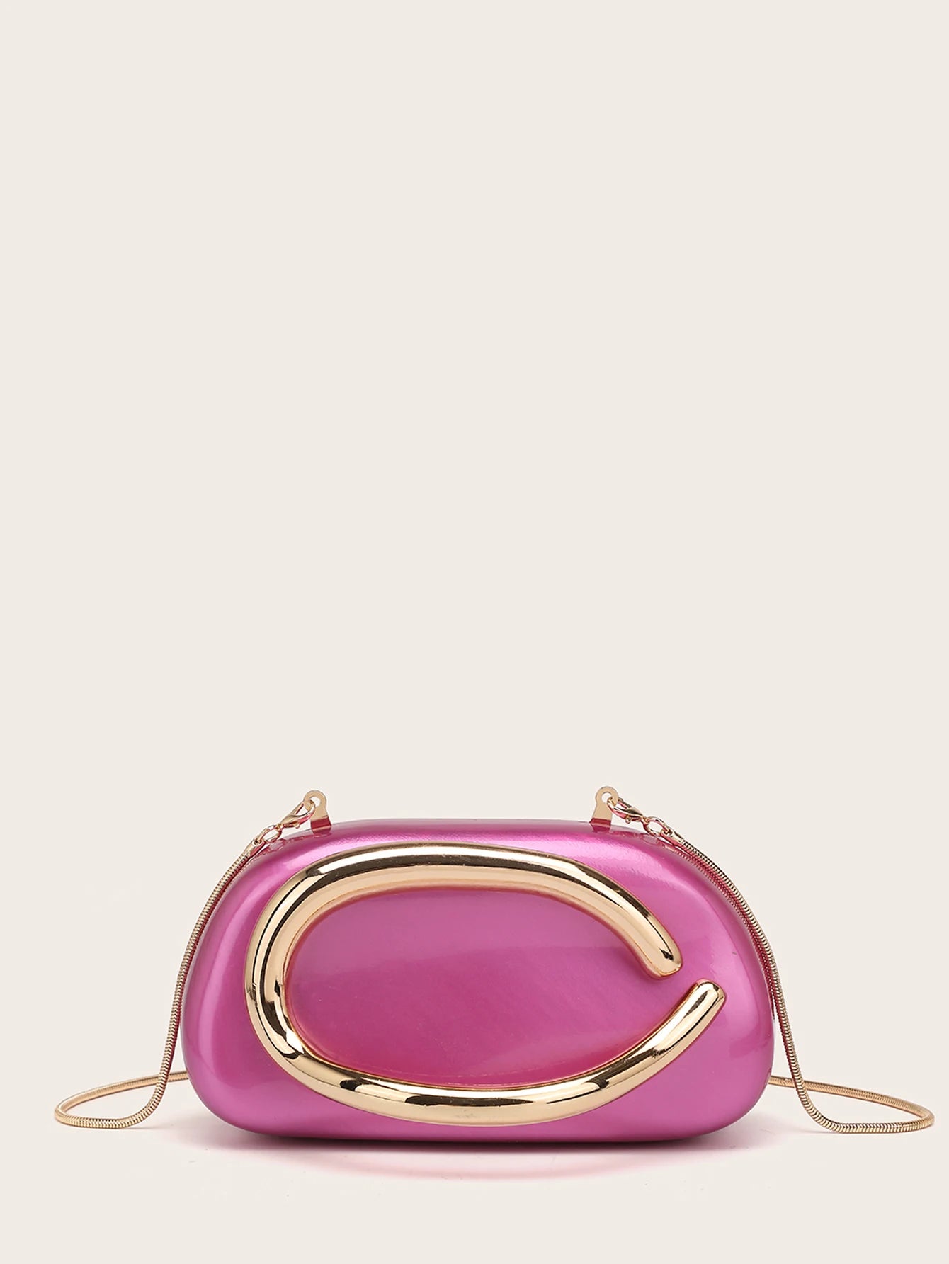 Fashion White Acrylic Clutch Bag Bride Metal Gold Women Luxury Evening Banquet Clutch Bag Shoulder Wedding Party Purse