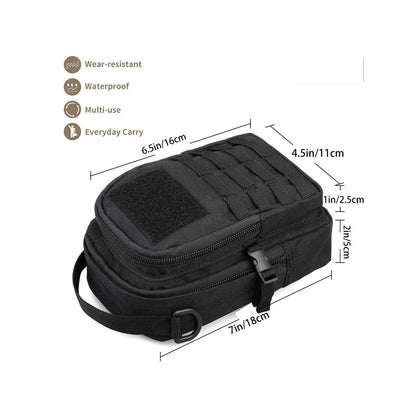 Tactical Molle Pouch Small, EDC Utility Tool Pouches  Compact Multi-Purpose Waist Bag, Mini Design of 3-Day Assault Backpack