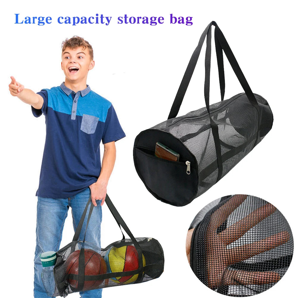 Foldable Mesh Swimming Bag Lightweight Beach  Basket Bag Multi-Function PVC Duffels Bag Large Capacity for Gym Yoga Exercise