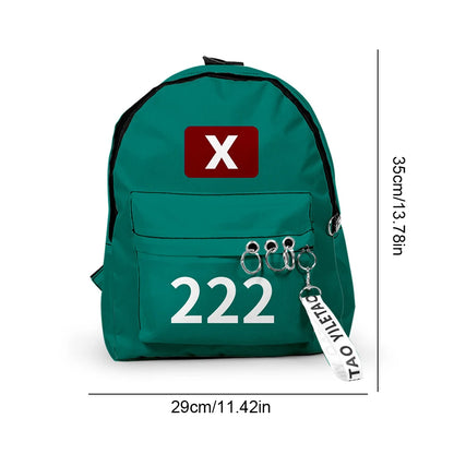 Korea Game Season2 Cosplay Backpack Bags Unisex Solid Printing Shoulder Bags Student Large Capacity School Handbags Package
