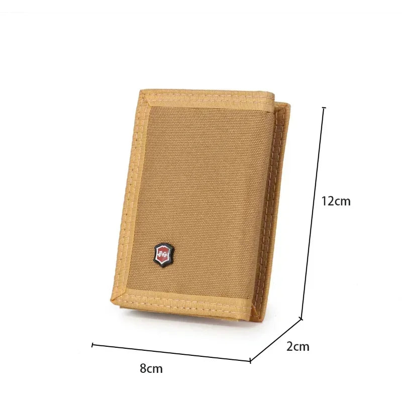 Men'S 5 Colors Coin Purse Canvas Wallet Solid Color Fashion Slim Multifunctional Classic Portable Card Holder