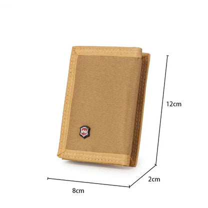 Men'S 5 Colors Coin Purse Canvas Wallet Solid Color Fashion Slim Multifunctional Classic Portable Card Holder