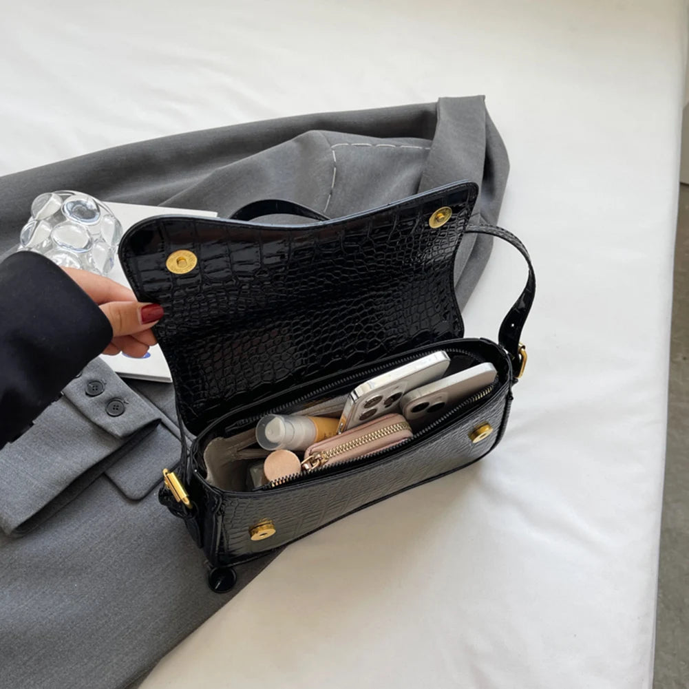 Chic PU Leather Mini Hobo Bag for Women with Large Capacity Stylish Sling Design and Adjustable Shoulder Strap