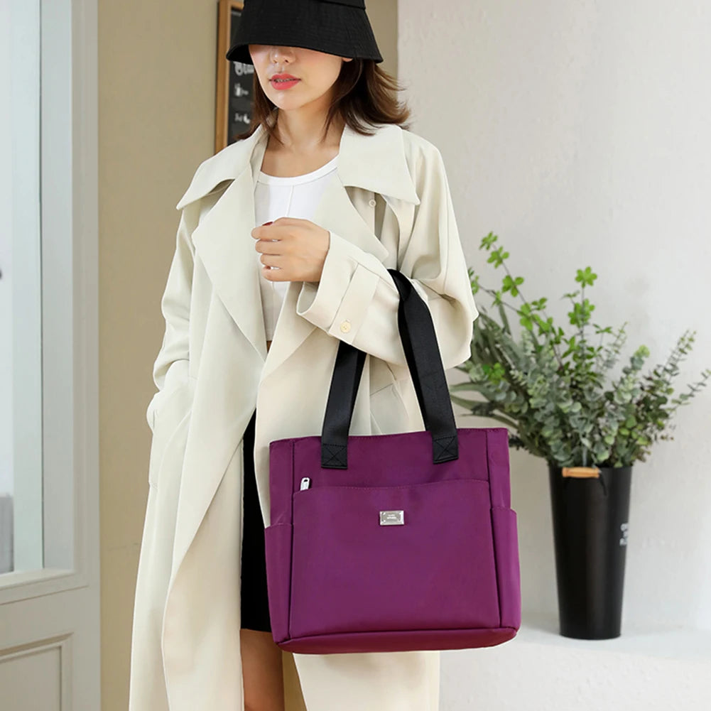 Commute Bag Large Capacity Shoulder Bag Casual Fashion Portable Elegant for Work