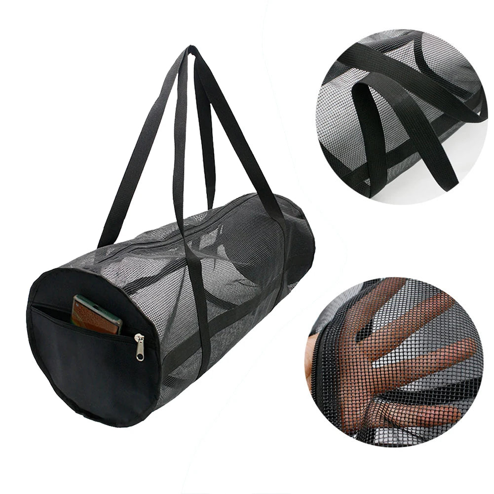 Foldable Mesh Swimming Bag Lightweight Beach  Basket Bag Multi-Function PVC Duffels Bag Large Capacity for Gym Yoga Exercise