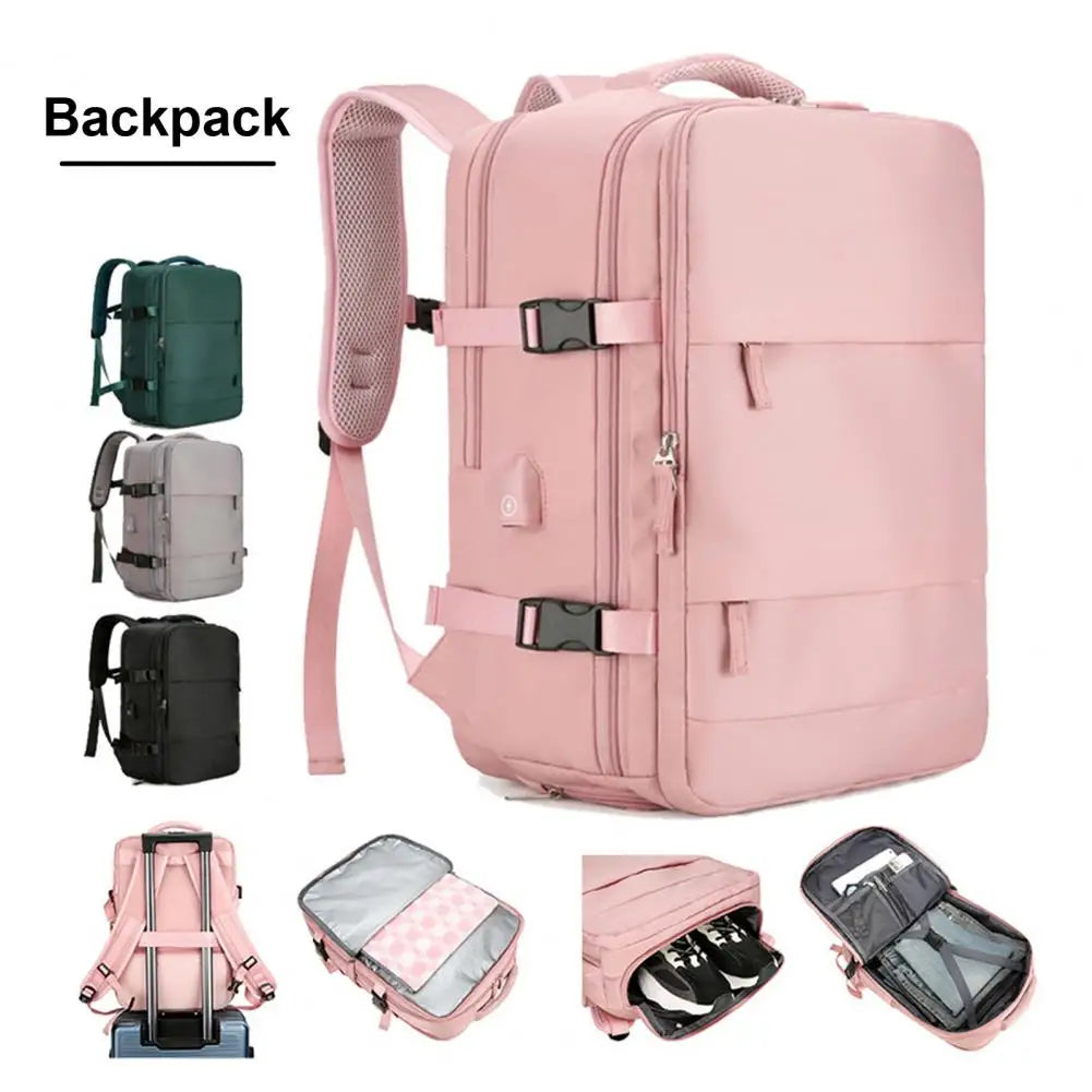 Backpack Briefcase Capacity Travel Backpack for Women Men with Multi Pockets Waterproof College Bag for Hiking Business Flight