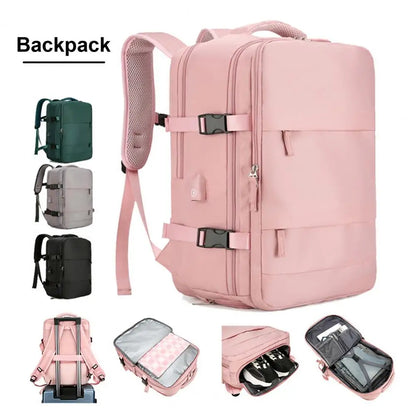 Backpack Briefcase Capacity Travel Backpack for Women Men with Multi Pockets Waterproof College Bag for Hiking Business Flight