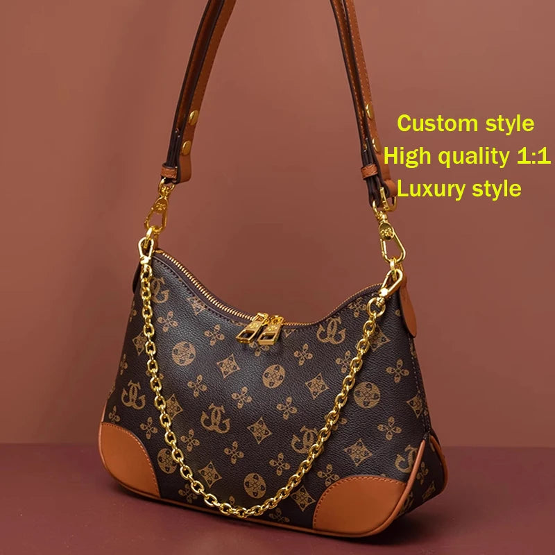 Custom 1:1 high quality Women's Underarm Bag Popular Lady Shoulder Bag Leather Luxury Handbag Ladies Bag Designer Crossbody Bag