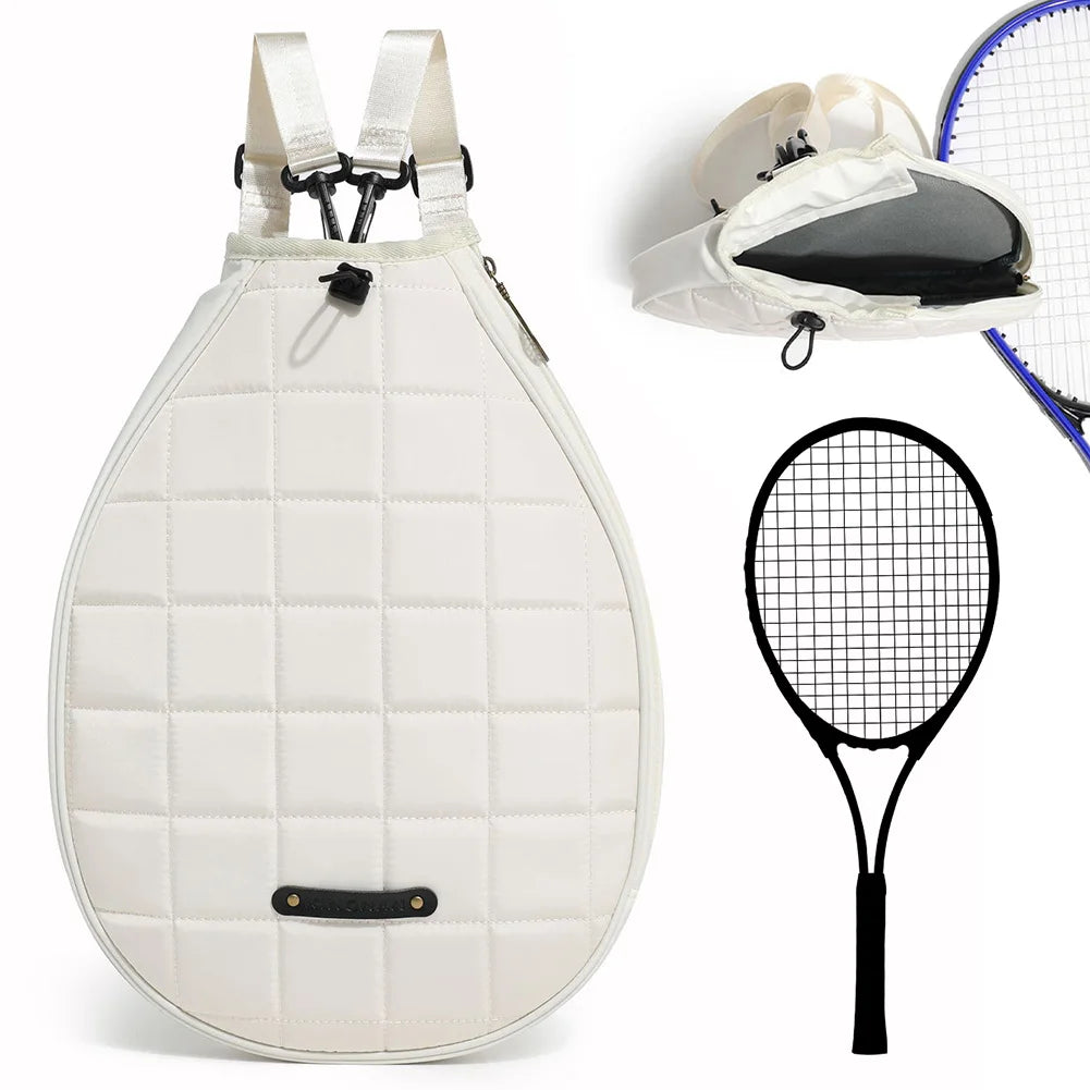 Tennis Racket Carrying Bag Waterproof Tennis Racquet Crossbody Bag Zipper Closure Pickleball Paddles Shoulder Bag for Women Men