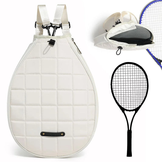 Tennis Racket Carrying Bag Waterproof Tennis Racquet Crossbody Bag Zipper Closure Pickleball Paddles Shoulder Bag for Women Men