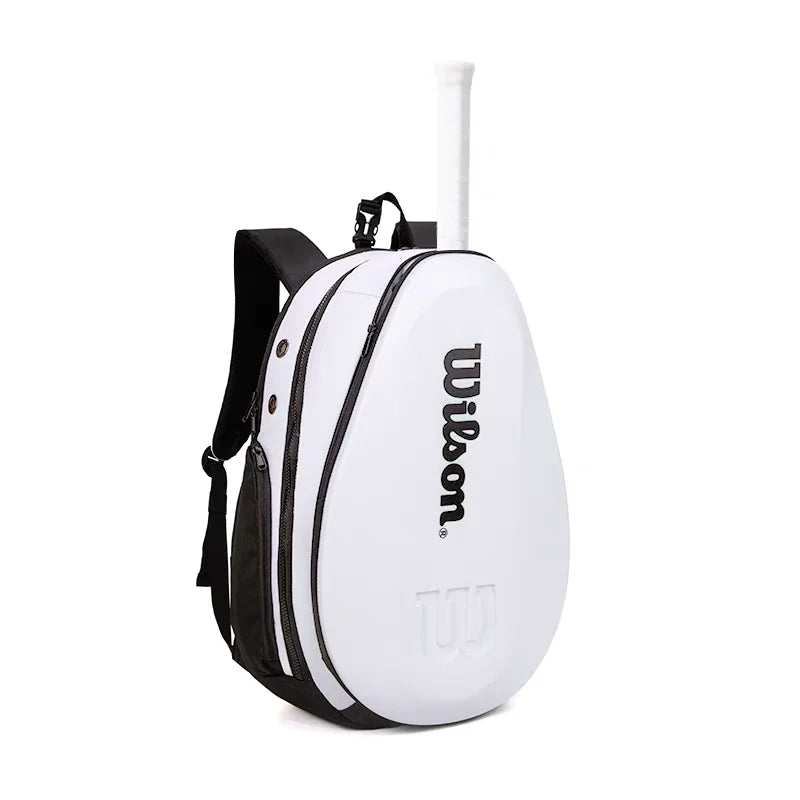 2025 New Wilson Korean Edition Tennis Bag for Men and Women, Large Capacity Sports Backpack, Independent Shoe Storage