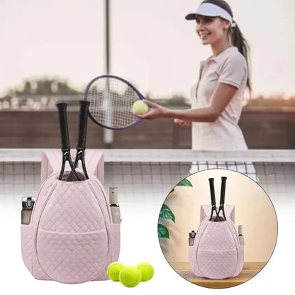 Large Capacity Tennis Crossbody Backpack Waterproof Adjustable Strap Lightweight Sling Bag Multipurpose Organizer