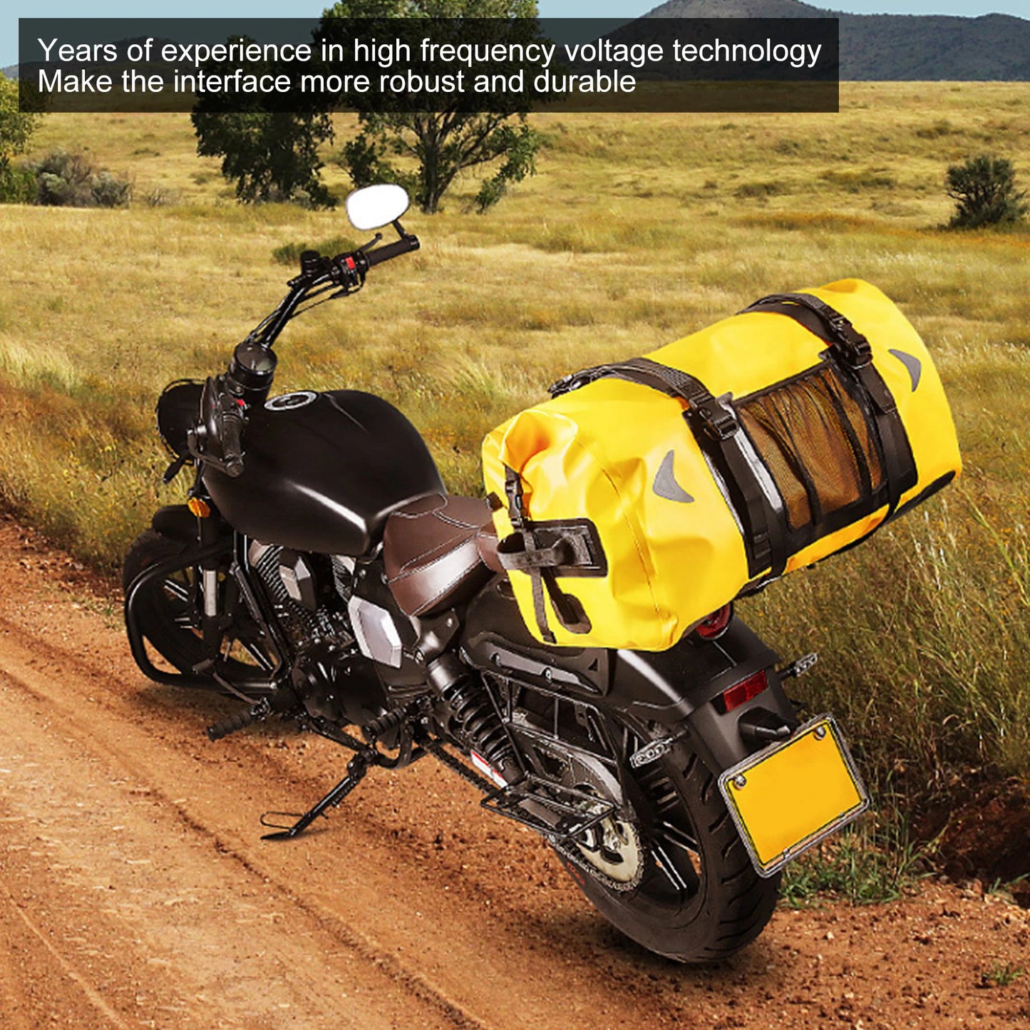 65L Waterproof Mesh Cloth Motorcycle Rear Seat Bag Large Capacity Cycling Accessory Motorcycle Rear Seat Bag Cycling Accessory