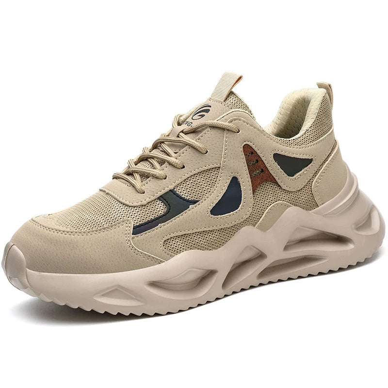 Soft Anti smashing Anti-Puncture Protective Safety Shoes For Men Work Shoes  Lightweight Breathable Work Safety Sneakers