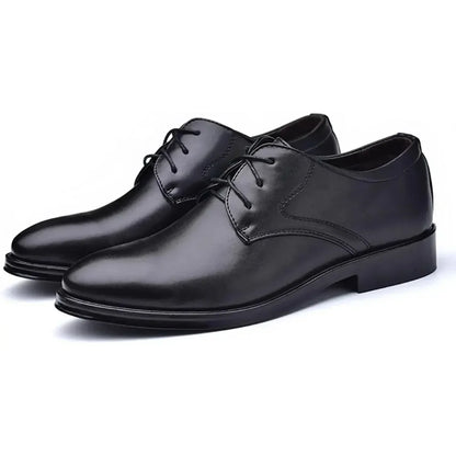 Men's Classic Matte Upper Oxfords Business Formal Lace Up Leather Lace Up Dress Shoes for Men
