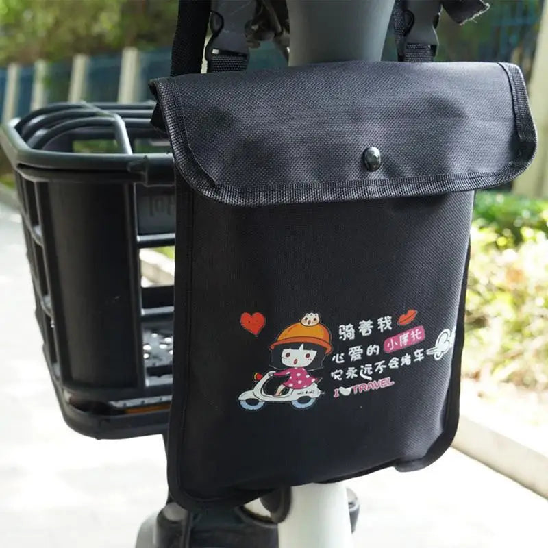Cycle Phone Bag Waterproof Oxford Tube Pouch Electric Cycle Baggies Multi-functional Front Pouch Large Capacity Riding