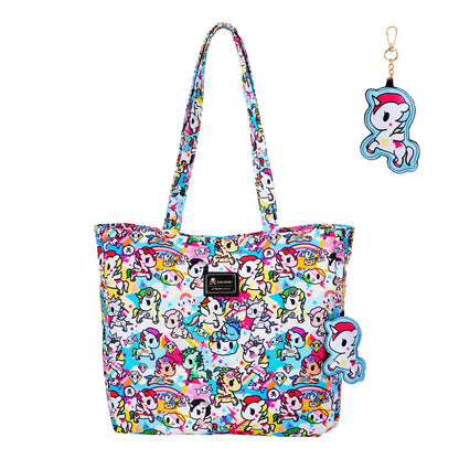 Tokidoki Official Licensed Shoulder Bag for Women with Unicorno Keychain Tote Bag Large Capacity Handbag for Work Travel