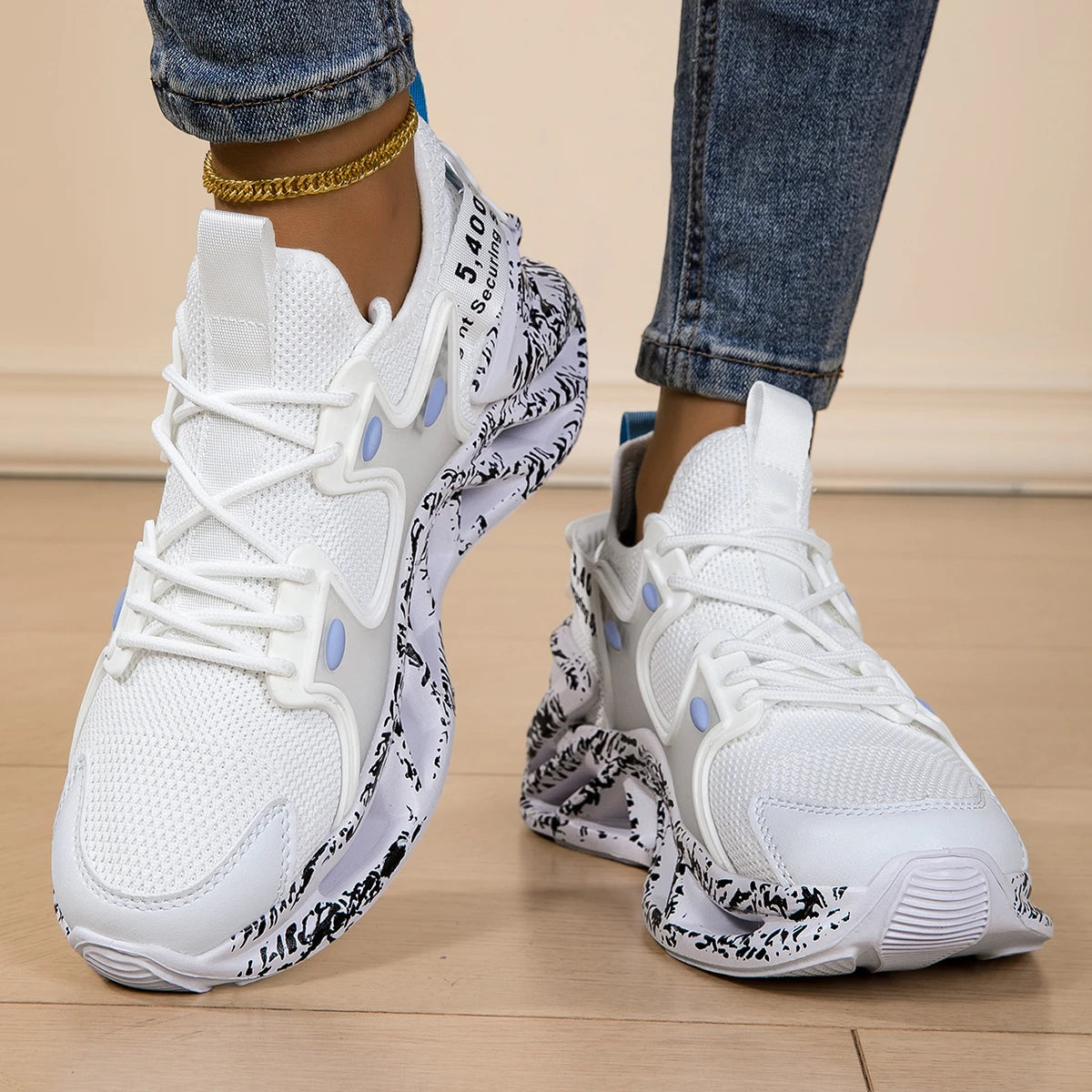 Running shoes for men and women, lightweight mesh, breathable and comfortable, flat and soft tennis shoes for couples, sports sh