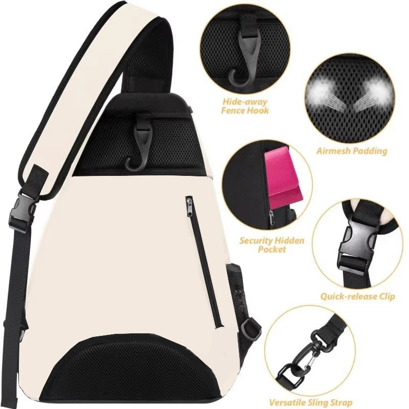 Oxford Tennis and Badminton Bag Outdoor Sports Training Shoulder Tennis Bag Pick Ball Paddle Backpack Crossbody Bags