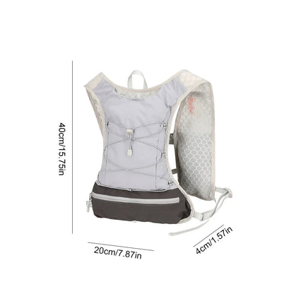 Outdoor Biking Running Storage Vest Pack Lightweight Hydration Backpack Reflective Water Bottle Chest Pack Phone Storage Pocket