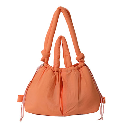 Crossbody Bag for Women Adjustable Strap Hobo Bag Nylon Solid Backpack Large Capacity Puffy Purse for Shopping Travel