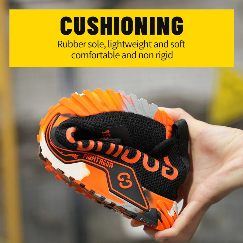 Soft-soled comfortable anti-smash and anti-puncture safety shoes
