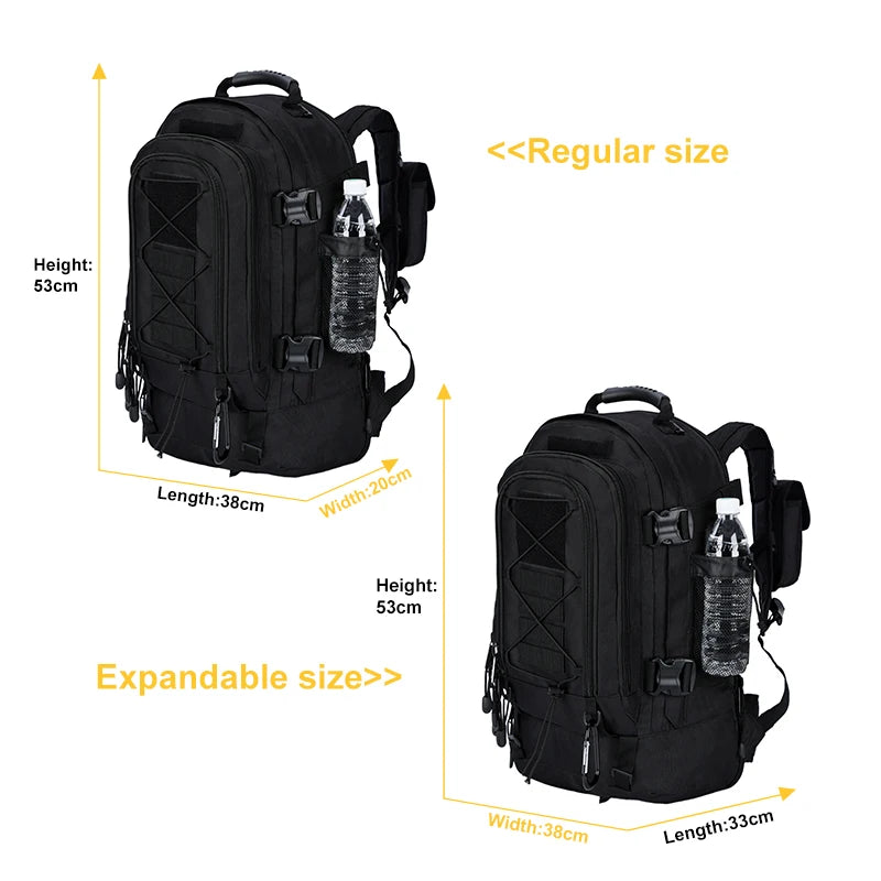 Large Capacity 40L 65L Outdoor Tactical Military Tactics Backpack Travel Hiking Camping Fishing Tool Backpack for Men Women