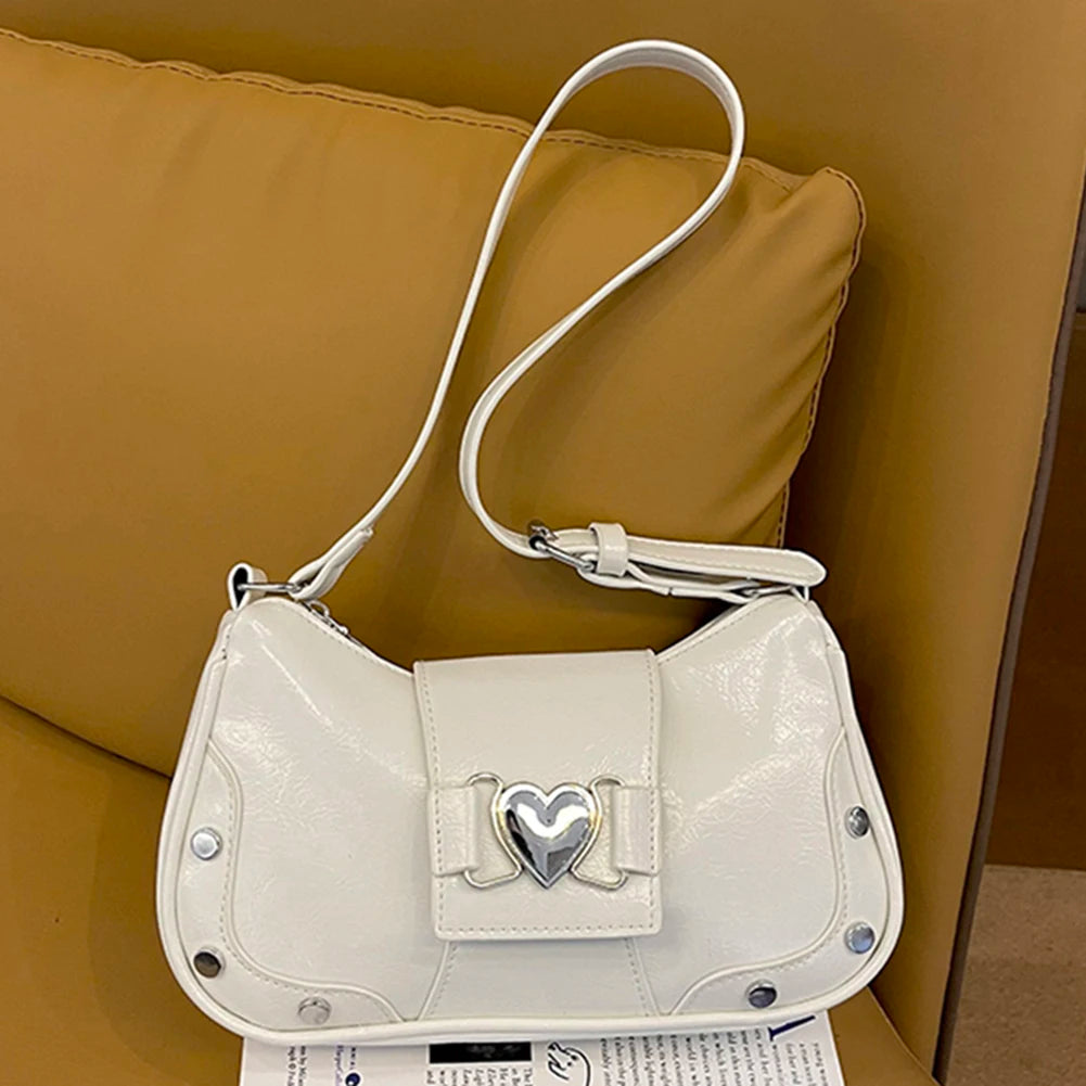 PU Leather Stylish Satchel Bags Waterproof Women Stylish Armpit Bag Large Capacity Y2K Adjustable Strap Travel Bags