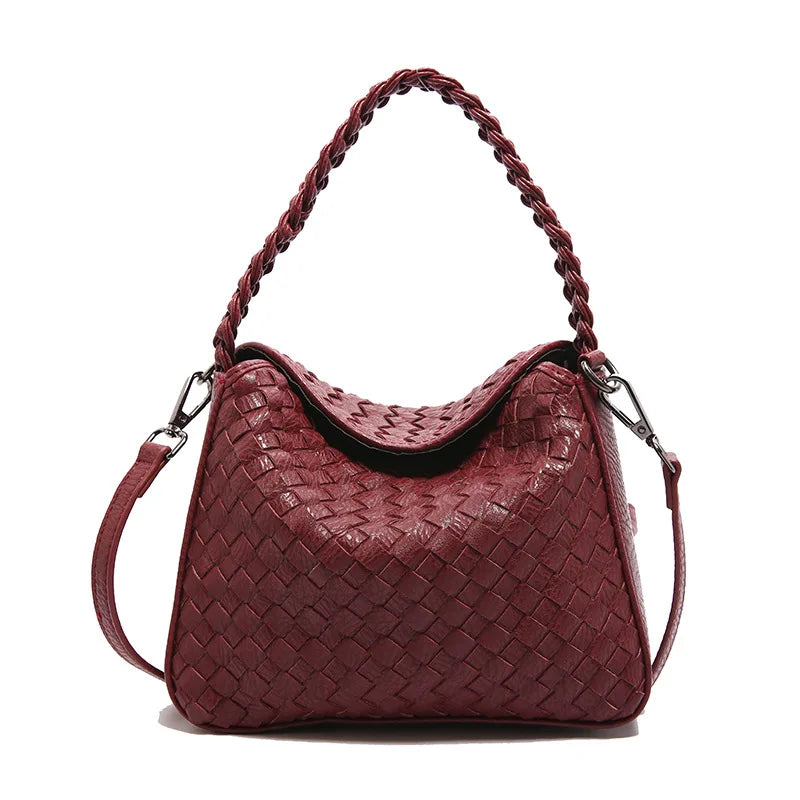 2025 Woven Crossbody Bag Large Capacity Women Boho Shoulder Purse Casual Tote