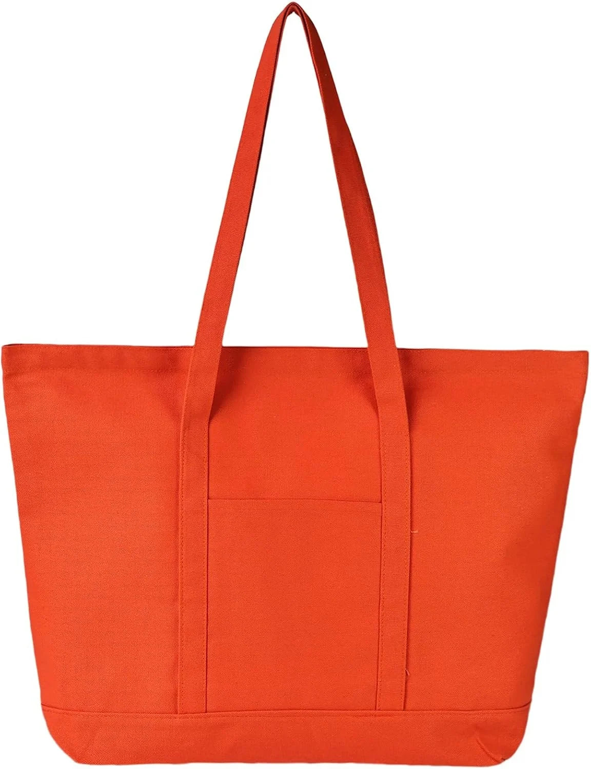 Canvas Tote Bag with External Pocket Extra Large Canvas Tote Bag Heavy Duty Grocery Shopping Bags Weekender Bag