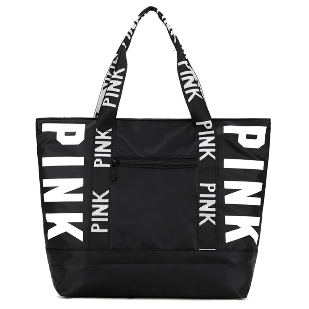 Women Weekender Bag Large Capacity Overnight Luggage Bag Zipper Closure Casual Shoulder Tote Lightweight for Travel Shopping