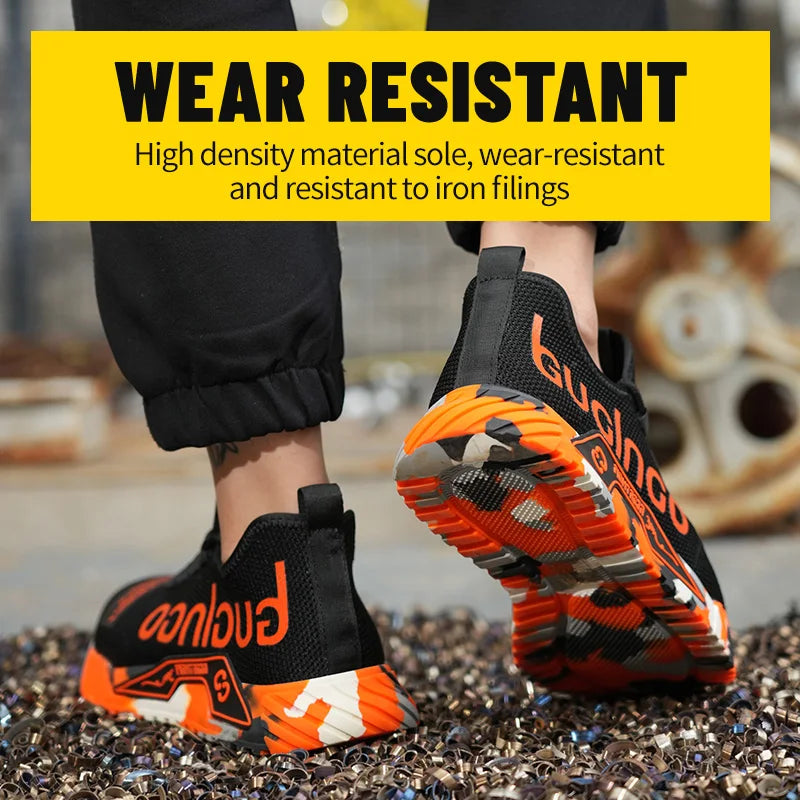 Soft-soled comfortable anti-smash and anti-puncture safety shoes
