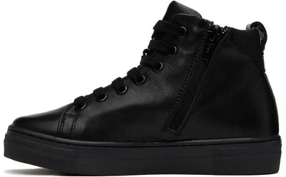Moschino | Kids Black Leather High Sneakers