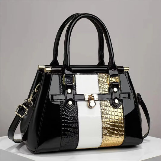 2023  arrivals glossy PU leather handbags women's purses tote bags ladies   wholesale price