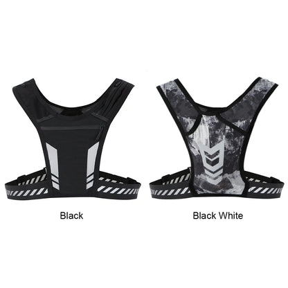 Reflective Running Backpack Mesh Breathable Hydration Backpack Lightweight Elastic Women Men Large Capacity for Outdoor Bicycle