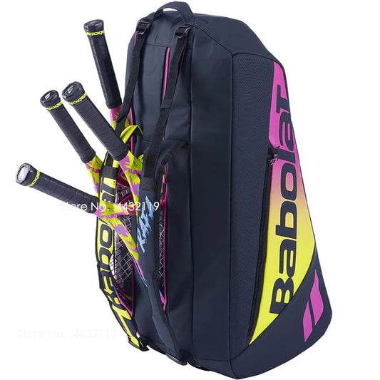 2023 Babolat Tennis Bag Pure Aero Rafa RH 6 Racket Backpack For Women Men With Shoes Compartment