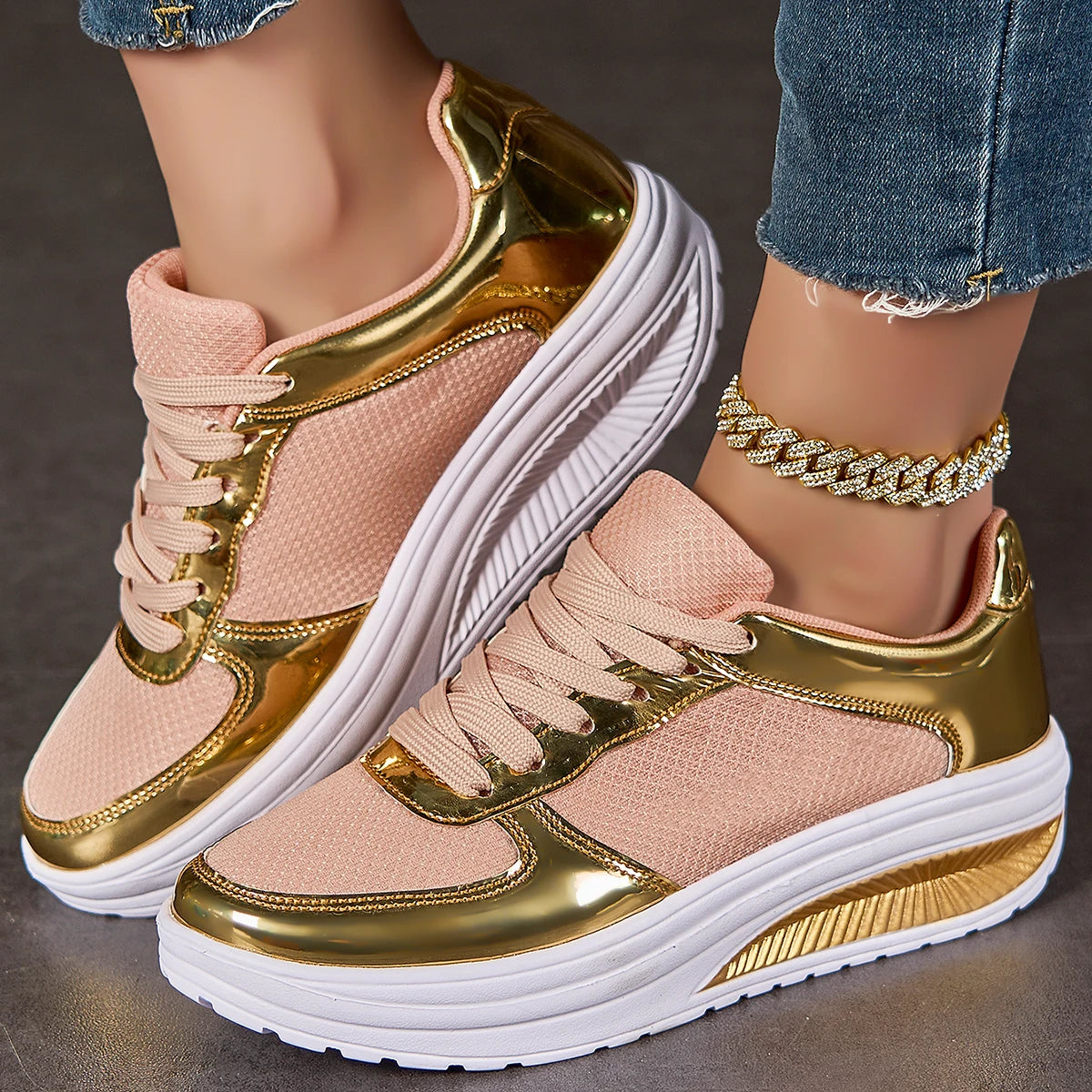 Sneakers For Women Fashion Glitter Girls Women's Casual Shoes Party Unisex Tennis Shoes For Women, Lightweight Walking Shoes For