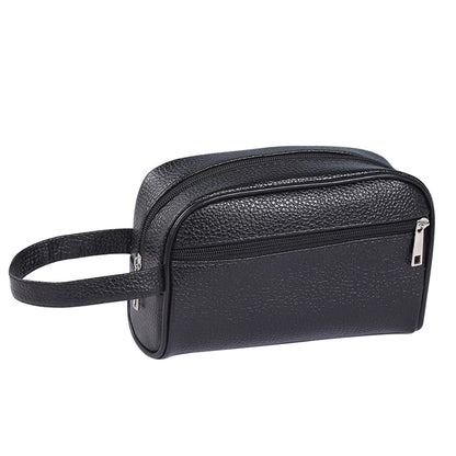 Men Women Fashion PU Leather Mobile Phone Wristlet Bag Pure Color Small Handbags