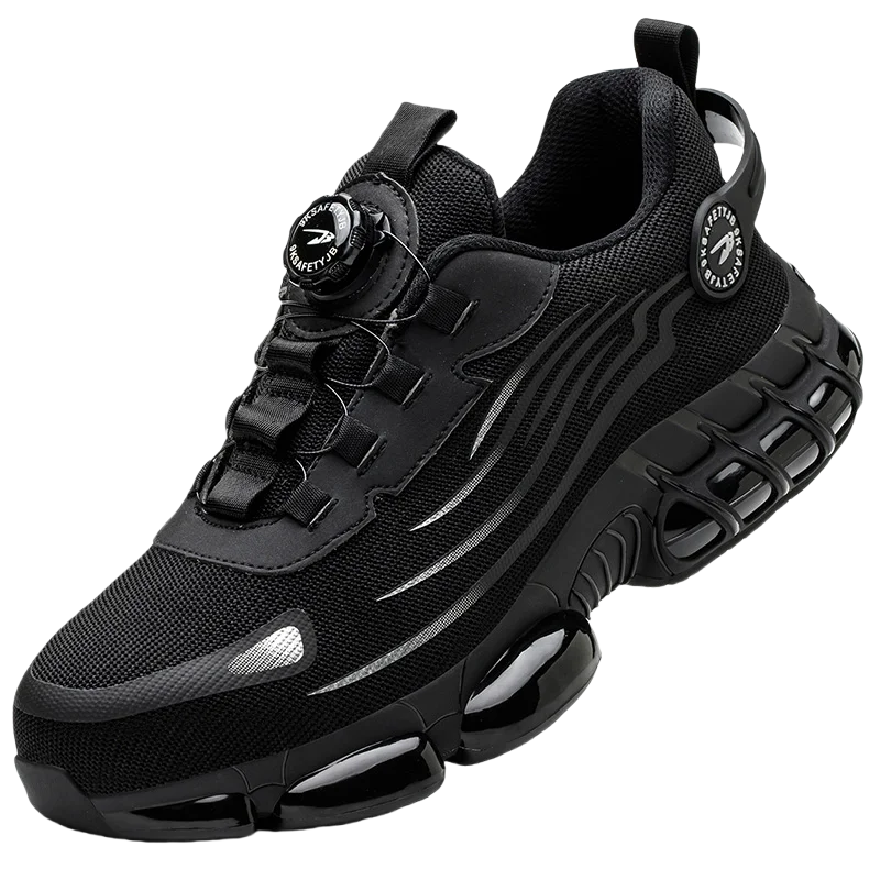 Rotary Buckle Work Sneakers Protective Shoes Lightweight Safety Shoes Puncture-Proof Anti-smash Steel Toe Shoes Work Footwear
