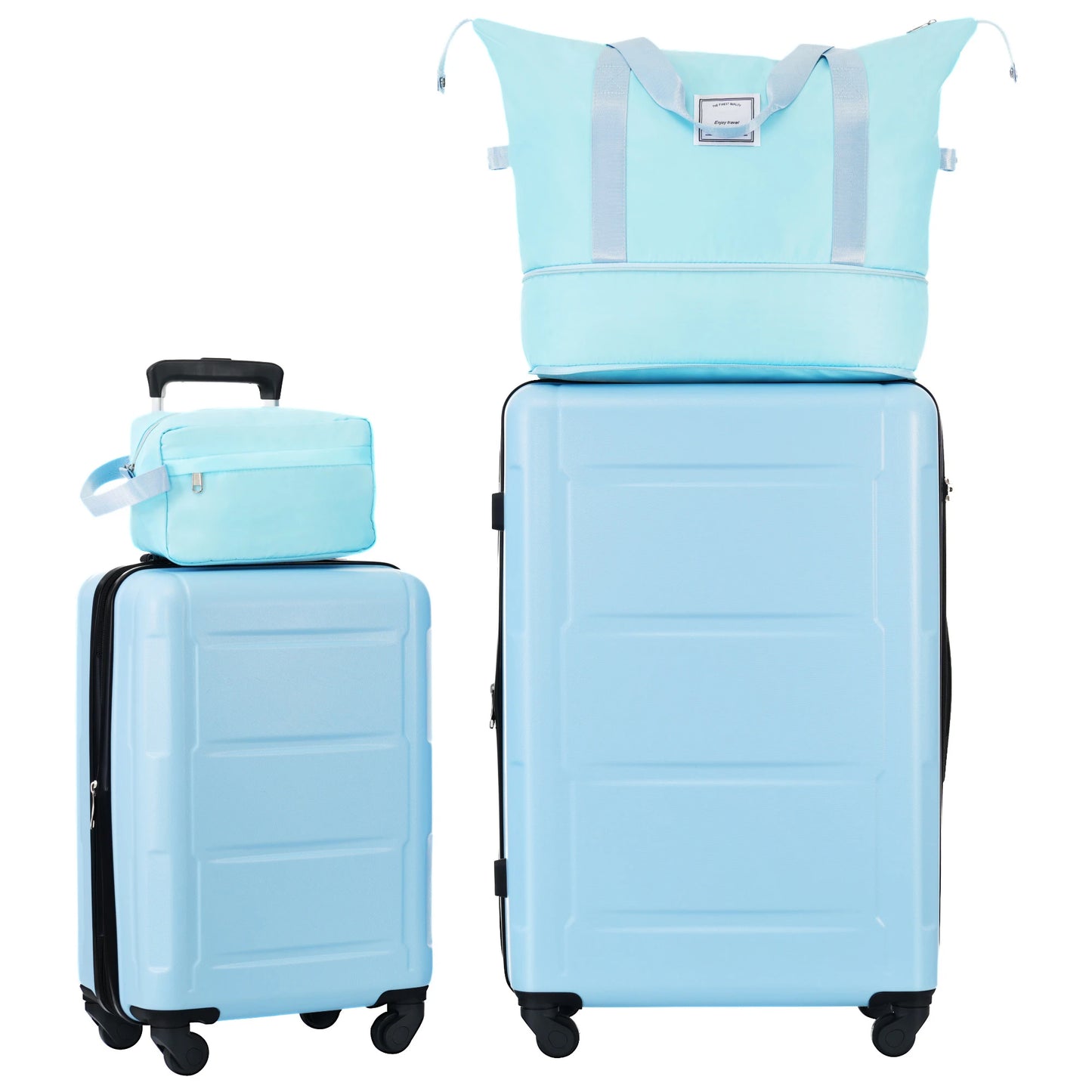 4 Piece Luggage Set with Bags Expanable Spinner Wheels ABS Lightweight Suitcase with TSA Lock 20inch+28inch