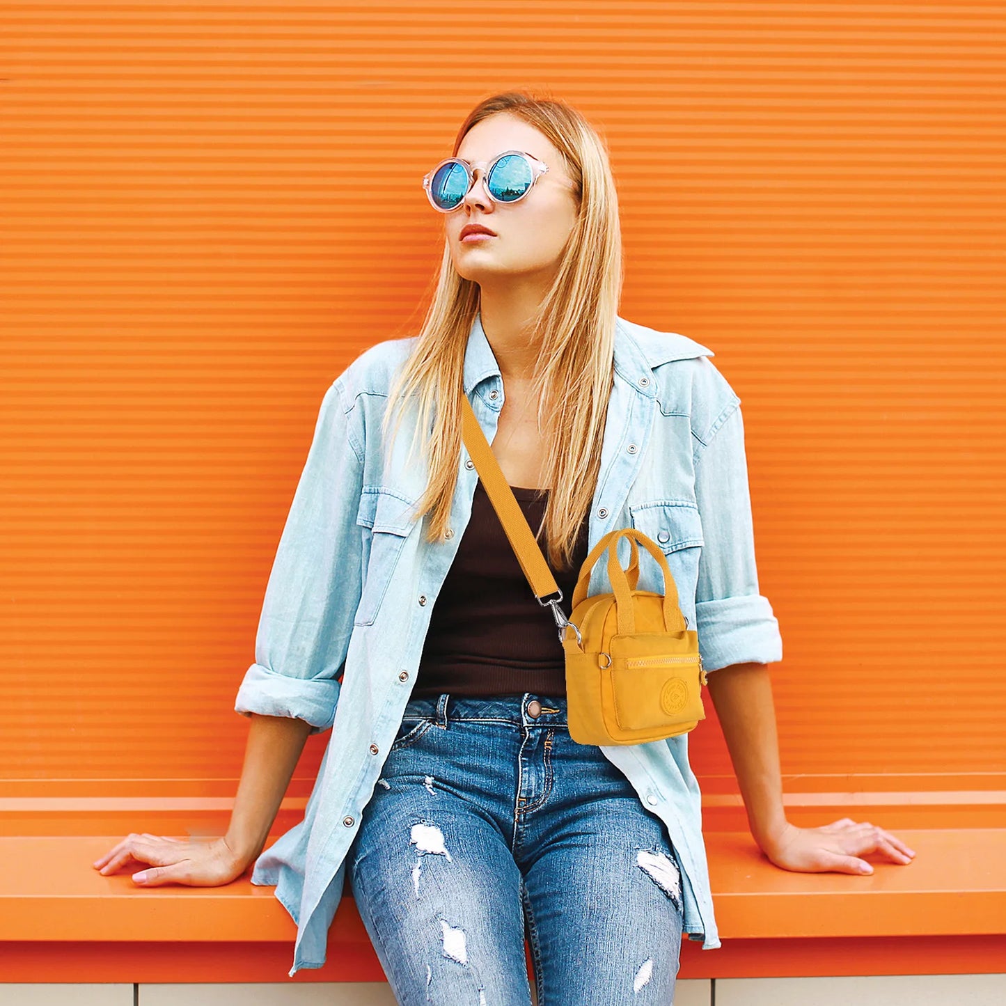 Y2K Women's Crossbody Bag Waterproof Lightweight Stylish Mini Tote & Messenger Shoulder Bag with Zipper Casual Compact Handbag