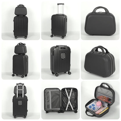 12 Inch 20 Inch 24 Inch Travel Suitcase Set with Spinner Wheels Large Capacity Luggage Set TSA-Approved Lock Rolling Luggage Set
