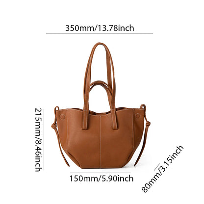 Ladies Large Capacity Underarm Bag Solid Casual Grocery Bag Women PU Leather Chic Shoulder Bag with Purse Commuting Tote Handbag
