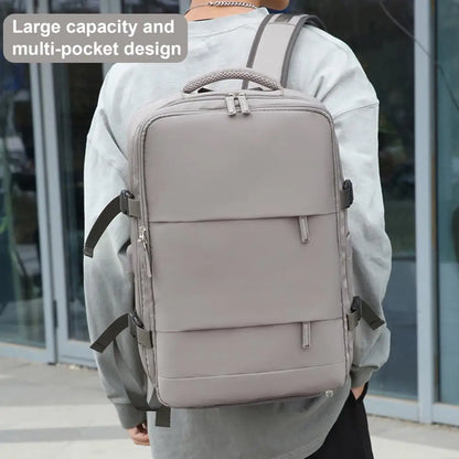 Backpack Briefcase Capacity Travel Backpack for Women Men with Multi Pockets Waterproof College Bag for Hiking Business Flight