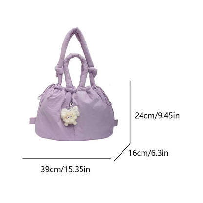 Puffer Tote Bag Lightweight Puffy Handbag Large Capacity Hobo Bag Pillow Shopper Bag for Women Work Shopping Travel